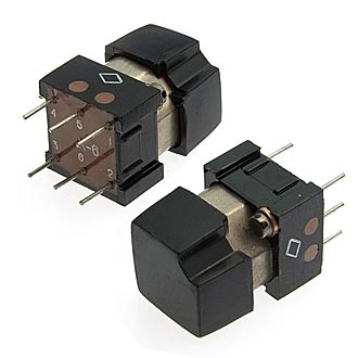 Кнопочные переключатели ПКБ7С-4 (черные) 