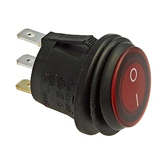 Клавишные переключатели SB040 RED IP65 on-off ф20.2mm RUICHI