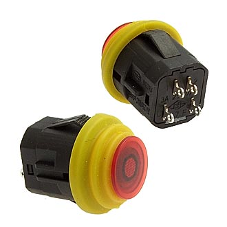 Кнопочные переключатели SB572 IP65 off-(on) ф16mm 3A/250V 