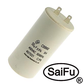 Пусковые конденсаторы CBB60  55uF  450V (SAIFU) SAIFU
