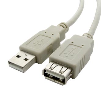 Компьютерные шнуры USB-A F  USB-A M 1.5m 