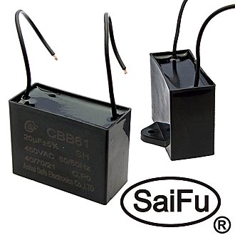 Пусковые конденсаторы CBB61  20uF  450V  (SAIFU) SAIFU