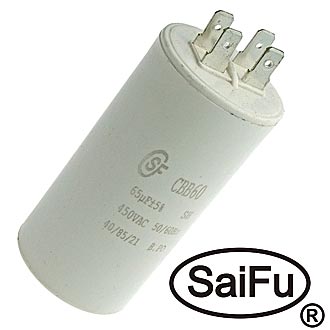 Пусковые конденсаторы CBB60  65UF  450V (SAIFU) SAIFU