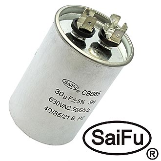 Пусковые конденсаторы CBB65  30uF  630V (SAIFU) SAIFU