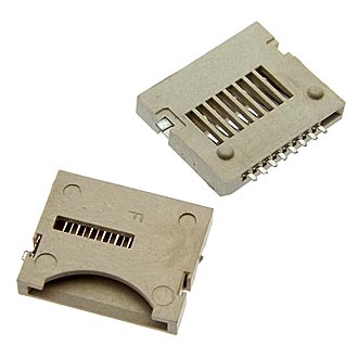 Держатели SIM и карт памяти Micro-SD SMD plastic right socket 