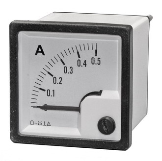 Приборы постоянного тока Амперметр    0.5А  (48х48) 