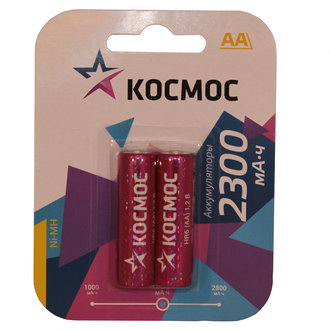 Аккумуляторные батареи Космос R6 NI-MH (2300mAh) max КОСМОС