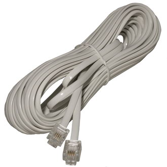 Картинка товара Кабель телефонный RJ-11 (6P-4C) 10m. white