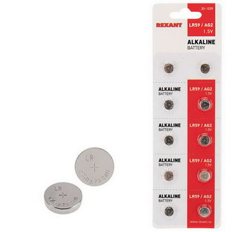 Батарейки 30-1039 Батарейка LR59 AG2 LR726 G2 REXANT Батарейки 30-1039 Батарейка LR59 AG2 LR726 G2 REXANT