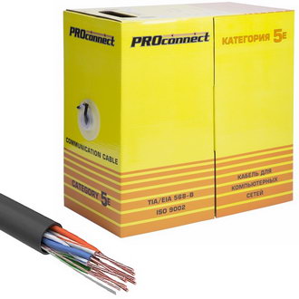 Витая пара 01-0054 U/UTP 5e PE 4PR 24AWG 305м PROCONNECT