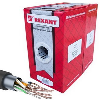 Витая пара 01-0146-1 F/UTP 5e PE 4PR 24AWG305м REXANT