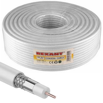 Коаксиальный кабель 01-2201 RG-6U 64% 100м(б) REXANT