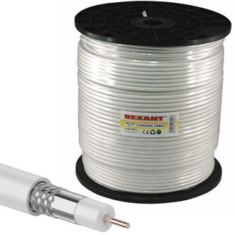 Коаксиальный кабель 01-2203 RG-6U 64% 305м(б) REXANT
