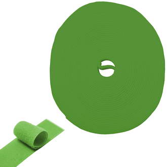 Хомуты многоразовые лента-липучка 5м х 20мм, зеленая RUICHI