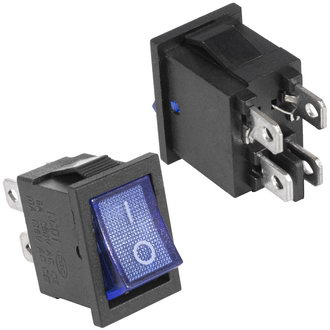 Картинка товара Переключатель KCD1-201N-4-C3-BL/4P on-off