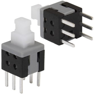 Кнопка миниатюрная PB22E06 без фиксации 6x6x10 mm Кнопка миниатюрная PB22E06 без фиксации 6x6x10 mm