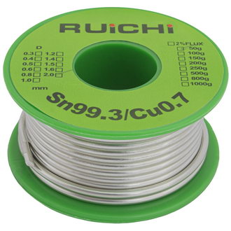 Припой Sn99.3/Cu0.7 d2.0mm 50g RUICHI