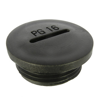 Заглушки для кабельных вводов Заглушка PG16 Черный пластик 
