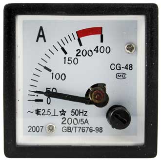 Приборы переменного тока Амперметр 200/5А 50гц  (48х48) 