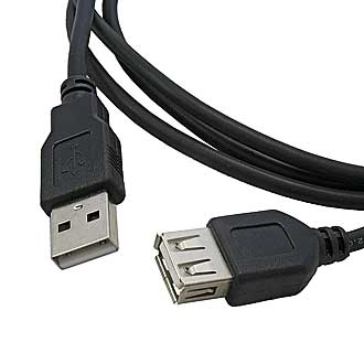 Компьютерные шнуры USB-A F  USB-A M 3m black RUICHI