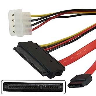 Компьютерные шнуры SATA 7pin + Power 15pin 0.90m 