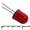Светодиод 10 mm red 30 mCd 20