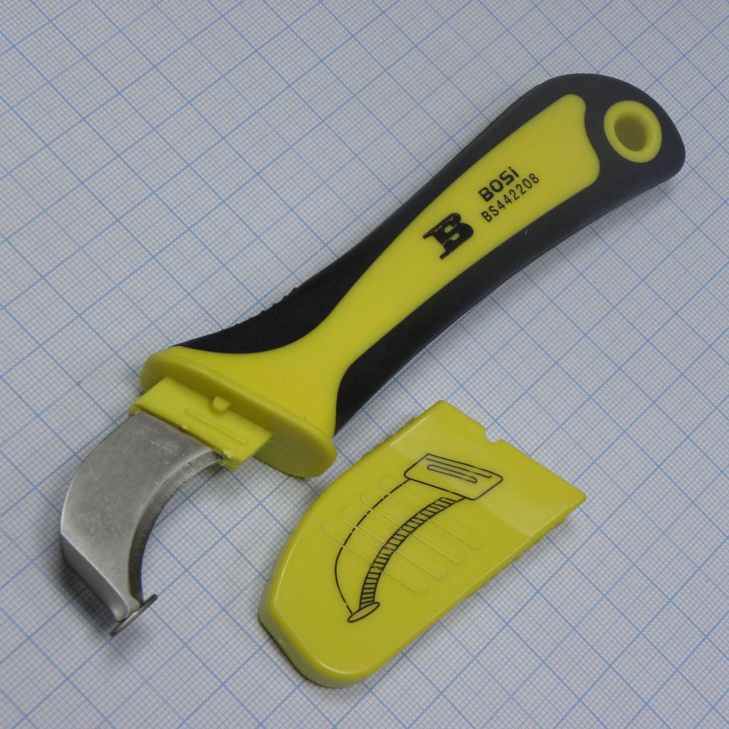 Для зачистки и обрезки кабеля Нож кабельный BS442208 BOSI