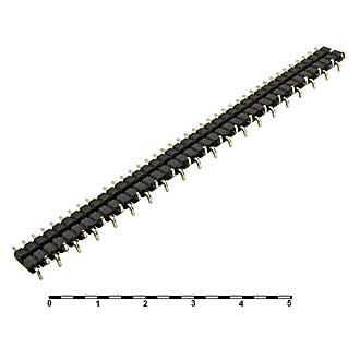 Штыри и гнезда для плат 2.54мм PLH-40S1 11 mm 