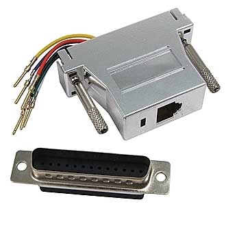 D-SUB переходники DN25M-RJ11  D-SUB переходники DN25M-RJ11