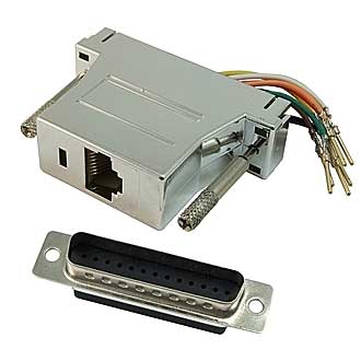 D-SUB переходники DN25M-RJ45  D-SUB переходники DN25M-RJ45