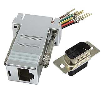 D-SUB переходники DN9M-RJ45  D-SUB переходники DN9M-RJ45