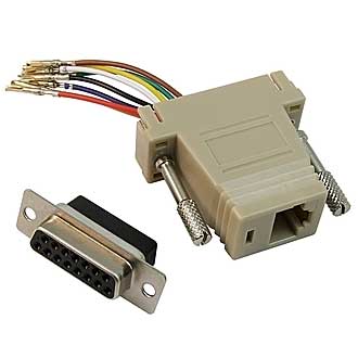 D-SUB переходники DB15F-RJ45 