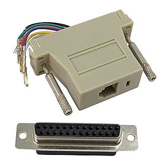 D-SUB переходники DB25F-RJ11  D-SUB переходники DB25F-RJ11