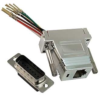 D-SUB переходники DN15M-RJ45  D-SUB переходники DN15M-RJ45