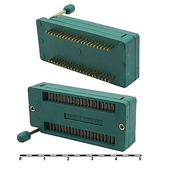Панельки для микросхем SCZP-42W gold 1.778 mm 