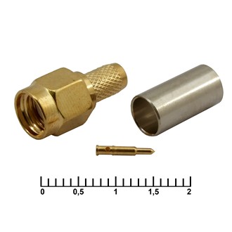 Высокочастотные разъемы SMA-C58P gold RUICHI