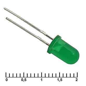 Светодиоды 5 mm green 30 mCd   20 RUICHI