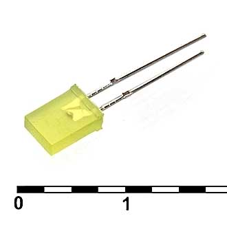 Светодиоды 2x5x7 yellow 30mcd 2,1v 