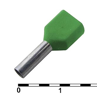 Наконечники на кабель DTE02510 green (2.2x10mm)  