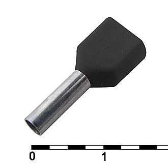 Наконечники на кабель DTE02510 black (2.2x10mm)  