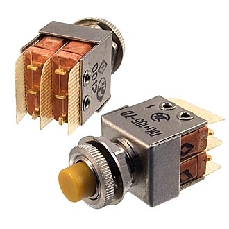 Кнопочные переключатели ПКН105-7В (ЖЕЛТЫЙ) 