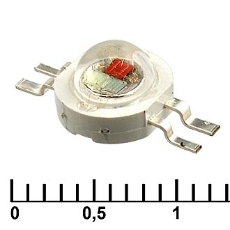 Светодиоды мощные 3W R2,4v GB3,5v 50Lm RGB 