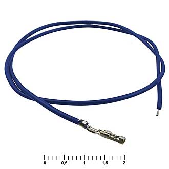Штыри и гнезда для плат 2.54мм BLS 2,54 mm AWG26 0,3m blue 