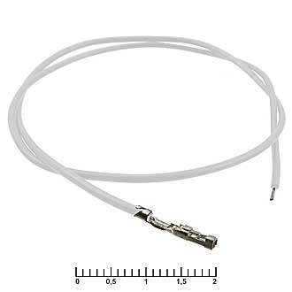 Штыри и гнезда для плат 2.54мм BLS 2,54 mm AWG26 0,3m white 