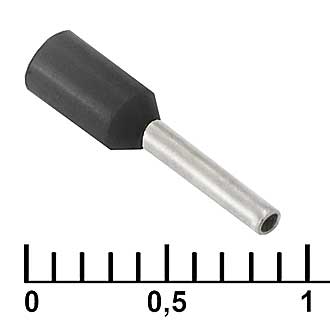 Наконечники на кабель DN00306 black (0.8x6mm) 