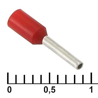 Наконечники на кабель DN00306 red (0.8x6mm) 