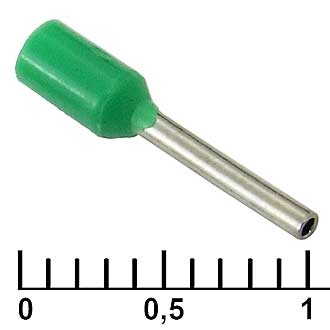 Наконечники на кабель DN00308 green (0.8x8mm) RUICHI