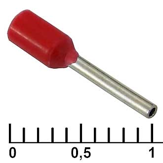 Наконечники на кабель DN00308 red (0.8x8mm) RUICHI