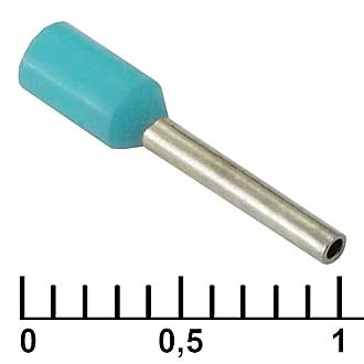 Наконечники на кабель DN00308 turquoise (0.8x8mm) RUICHI