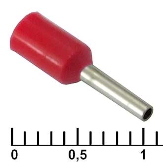 Наконечники на кабель DN00506 red (1x6mm) RUICHI